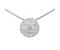 Classic floating round brilliant cut Diamond cluster pendant main image
