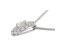 Classic floating round brilliant cut Diamond cluster pendant side view