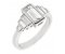 Art deco rubover baguette cut diamond engagement ring main image