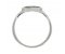 Oval black enamel and diamond star set signet ring side view