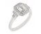 Art Deco style Emerald cut Diamond and round diamond cluster ring main image
