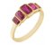 Art deco five stone emerald cut ruby eternity ring main image