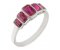Art deco five stone emerald cut ruby eternity ring main white