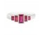 Art deco style Baguette Ruby eternity ring top view