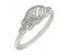 Vintage style Art Deco oval and round diamond engagement ring main image