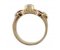 Modern organic round ruby and diamond bubble scatter cluster ring side angle