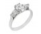 Olivia oval cut diamond engagement ring with pear shape side stones main image