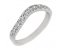 Grain set round brilliant cut diamond shaped eternity ring wedding band main image