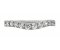 Grain set round brilliant cut diamond shaped eternity ring wedding band top view