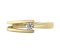 Denon Modernist round brilliant cut diamond solitaire crossover ring top view yellow