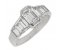 Art Deco style emerald cut and tapered trapeze cut diamond ring main image
