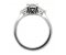 Art deco princess cut and trilliant cut diamond engagement ring side