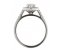 Classic claw set oval diamond with round diamond halo engagement ring