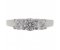 Contemporary modern | Certified Round Diamond trilogy ring top view