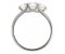 Contemporary modern | Certified Round Diamond trilogy ring side view