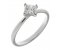 Classic twist style princess cut diamond solitaire engagement ring