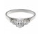 Olivia classic oval and round brilliant cut diamond trilogy ring
