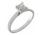 Kiss style princess cut diamond solitaire engagement ring