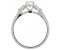 Classic round brilliant cut diamond engagement ring with pear shape side stones