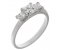 Classic princess cut diamond trilogy ring