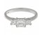 Classic princess cut diamond trilogy ring