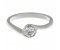 Rubover round brilliant cut diamond crossover solitaire engagement ring
