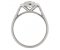 Classic rubover cushion cut diamond halo ring