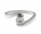 Churchill round brilliant cut diamond crossover style solitaire ring