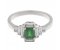 Art deco emerald cut emerald and baguette diamond cluster ring 3