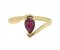 Paris pear shape ruby crossover solitaire ring 2