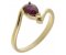 Paris pear shape ruby crossover solitaire ring 1