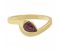 Avery modernist pear shape ruby solitaire crossover ring