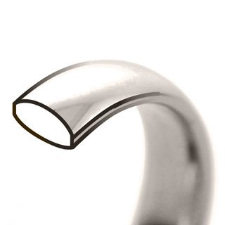 classic plain traditional court shaped wedding band ring platinum gold