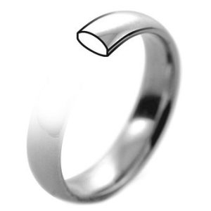 classic plain traditional court shaped wedding band ring platinum gold