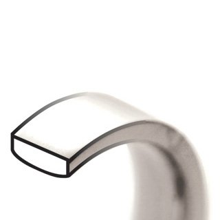 classic plain traditional flat court shaped wedding band ring flat edges platinum gold