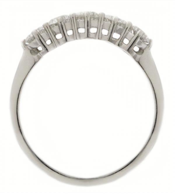 classic claw set 5 five stone round brilliant cut diamond half eternity ring 6 six claws platinum gold