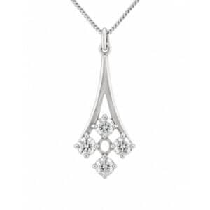 round brilliant cut diamond set drop elegant style pendant designer modern pendant gold platinum chain