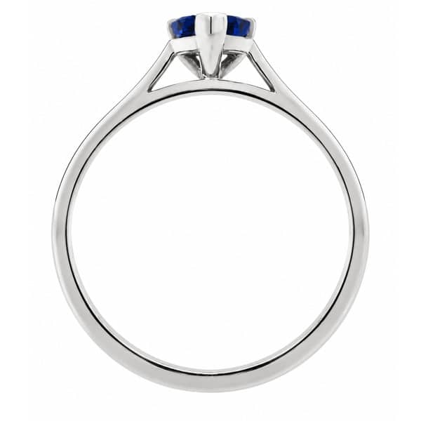 Pear Shape tear drop Blue Sapphire Solitaire engagement Ring