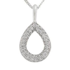 Pear Shape Round Cut Diamond Pendant
