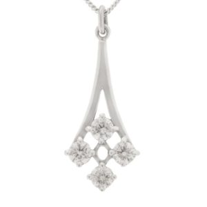round brilliant cut diamond set drop elegant style pendant designer modern pendant gold platinum chain