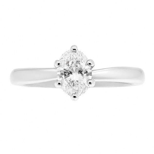 modern classic engagement dress ring twist six 6 claw set oval cut soliaire diamond shape platinum gold