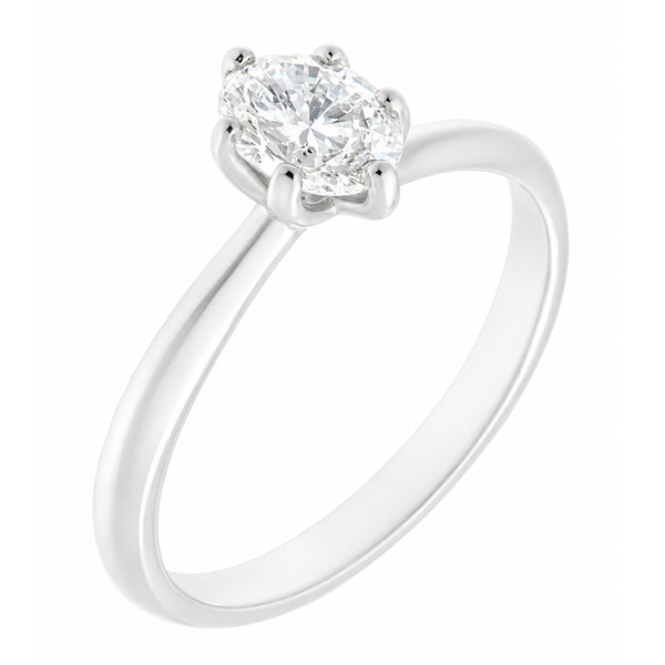 modern classic engagement dress ring twist six 6 claw set oval cut soliaire diamond shape platinum gold