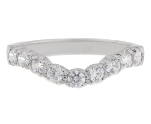 wishbone shaped ring grain claw set round brilliant cut diamonds designer eternity fit next around engagement platinum gold