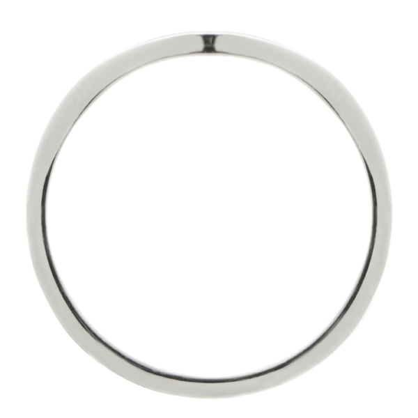 classic Plain flat Shaped curved wedding band Ring stoneless shaped fit next to engagement platinum gold