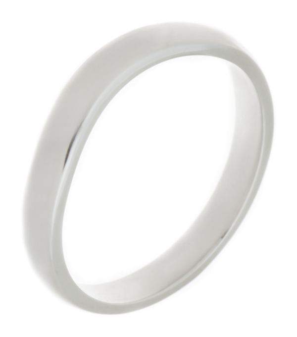 classic Plain court Shaped curved wedding band Ring stoneless shaped fit next to engagement platinum gold