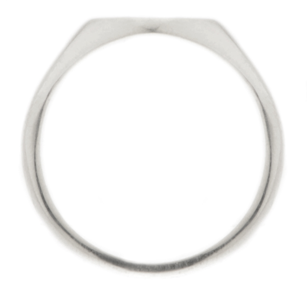 classic 14x12mm portrait large plain gents oval shape signet ring platinum gold