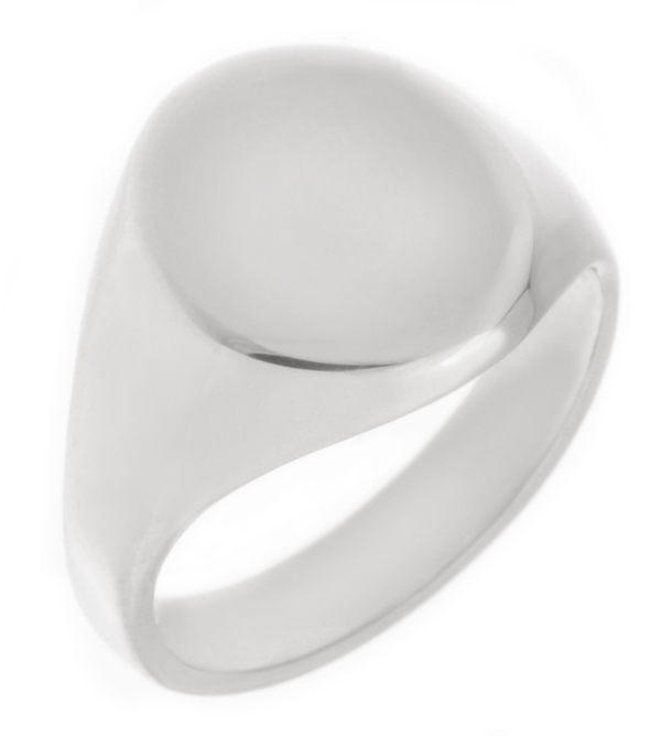 classic 12x10mm portrait medium plain gents oval shape signet ring platinum gold