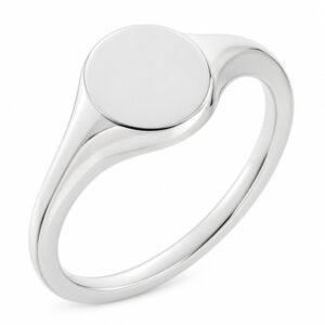 8x7mm Small plain ladies or gents little finger oval shape signet ring platinum silver gold