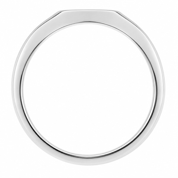 8x7mm Small plain ladies or gents little finger oval shape signet ring platinum silver gold