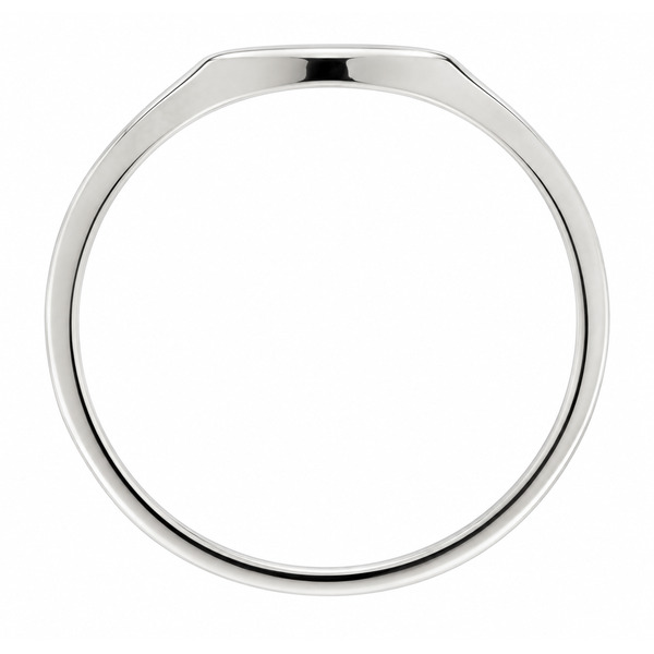 classic 9x9mm Small plain ladies gents little finger cushion shape signet ring platinum gold